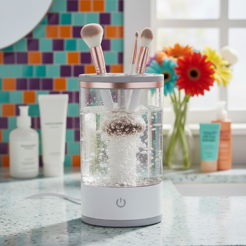 AuraClean Pro – Pulitore Automatico per Pennelli da Trucco