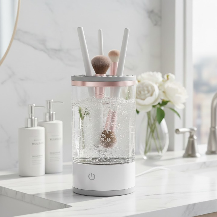 AuraClean Pro – Pulitore Automatico per Pennelli da Trucco