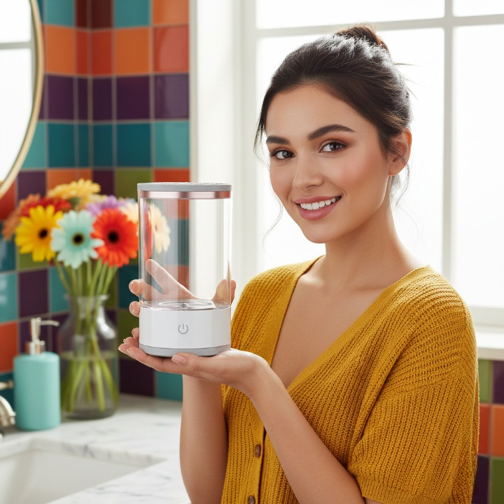 AuraClean Pro – Pulitore Automatico per Pennelli da Trucco